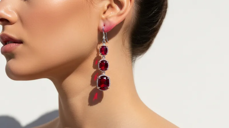 Grosses boucles d'oreilles pendantes rubis : guide