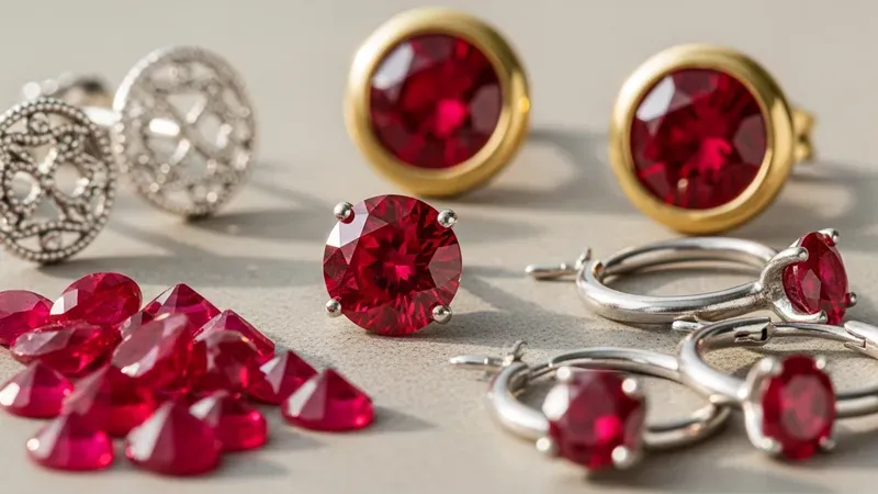 Métaux et montures pour boucles d'oreilles rubis : bien choisir